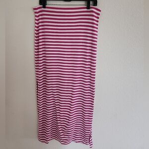 MICHAEL Michael Kors Pink and White Striped Pencil Skirt